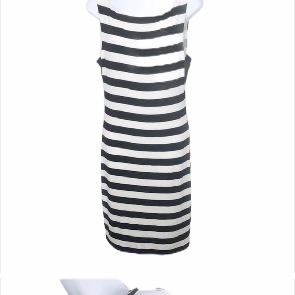 Alice and Olivia sleeveless black and white below the knee dress - Picture 1 of 7